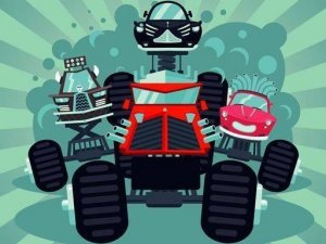 Crazy Monster Trucks Memory Online Game