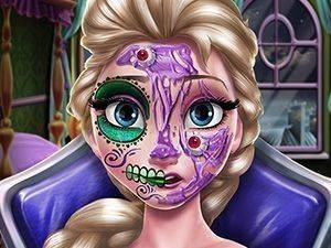 Elsa Scary Halloween Makeup Online Game