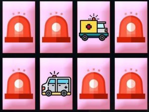 Ambulance Trucks Memory Puzzle Game