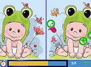 Cute Babies Differences Online Puzzle Game