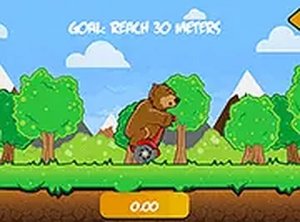 Bear on a Scooter Online Game